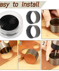 Leather Circle Cutter Tool Set With 7 Sizes 20mm To 50mm High Carbon Steel Hole Punch in use for leather crafting projects