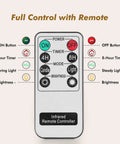 Remote control for Pearlescent Glass Battery Operated LED Candles Set Of 4 Slim Flameless Candles With Warm White Glow.