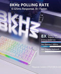 Ultra Durable 8Khz Magnetic Hall Effect Mechanical Gaming Board Featuring Clutch Rapid Trigger Keys And Snappy Seventy Five Percent Layout, illuminated design.