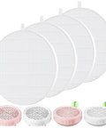 Replacement Filters Four Pack For Nail Dust Collectors, Compatible With MelodySusie HPro And SProR Models, White, Reusable, Easy to Clean