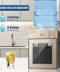 3 In 1 Water Dispenser With Ice Cold Hot And Room Temp Water Mini Desktop Water Cooler For Home Office Dorm Coffee Tea Bar 3 To 5 Gallon Bottle Champagne Gold Finish