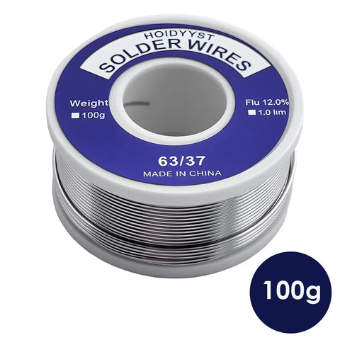 Easy Melt Rosin Solder Wire 63 37 Lead Tin For Electronics Repair With Two Percent Flux One Millimeter 100g Spool