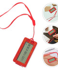 Transparent Mini Lucky Number Picker For Parties with red strap and clear display showing random numbers, handheld portable game prop