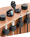 8 Pack Silicone Magnetic Cable Clips For Under Desk Cable Management And Adhesive Wire Hider Tangle Free Desk Organizer