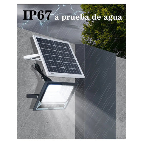 JUDYSSY Solar Led Flood Light, Ip67 Waterproof Outdoor Light Villa installation with solar panel and bright LED.