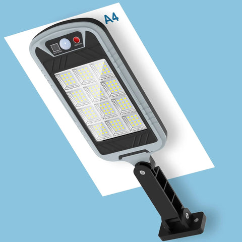 Lit Up Solar Flood Lights Outdoor With 168 LED 6500K Dusk Till Dawn Eight Sided Motion Sensor IP66 Solar Street Light