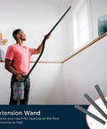 Man using MessMaster Portable Wet Dry Vacuum One Gallon Capacity With True Grip Accessory Suite Corded for high cleaning