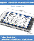 M4 Screw Assortment Kit With 130 M4 Screws And 130 Nuts, 300 Washers, Hex Socket Head Cap Bolts in labeled storage box