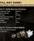 Heavy Duty Air Conditioning AC Compressor No Hassle Bolt On Replacement For Ford Explorer 2011 Through 2015 showing specifications and 360 view.