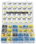 Polyester Box Capacitor Kit 350 Pcs Assorted 24 nF Values 63V Metallized Film Caps with organized compartments