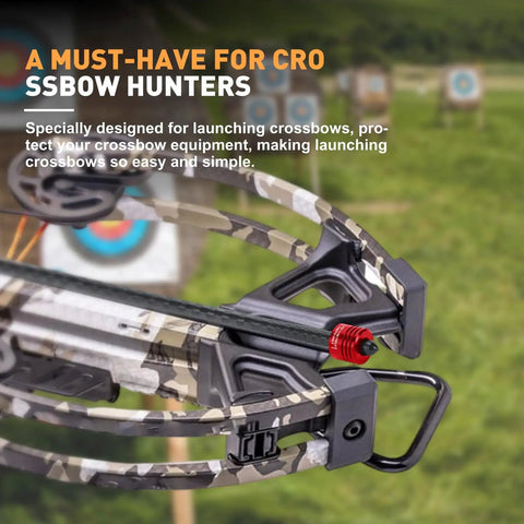 Crossbow Bolt Decocking Head 2 Pack Red, Safe No Sweat Decocking For Quick Dismount, Aluminum Construction attached to crossbow.