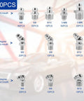 270 Piece Galvanized Grease Zerk Fitting Kit With Imperial And Metric Range layout showing various fittings and sizes displayed.