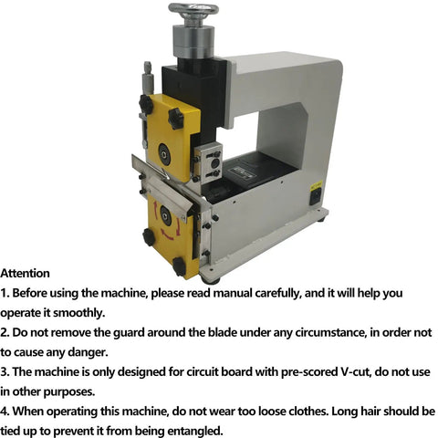V Cut PCB Cutting Machine With Limit Module Upgraded Groove Cutter For PCB Boards And LED Light Panels 110V 40W, front view