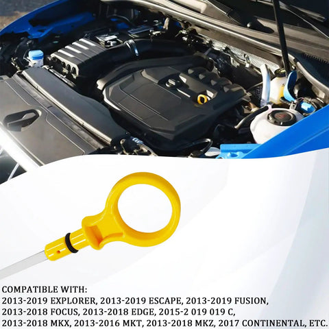 Oil Dip Stick For Quick Engine Oil Level Check With Easy Pull Ring, Stainless Steel Replacement Gauge Fits Ford vehicles