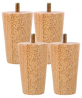 Four Piece Solid Wood Furniture Legs For Sofa Couch Cabinet Table Bed Frame Replacement Easy Install Heavy Duty Support Stable Feet