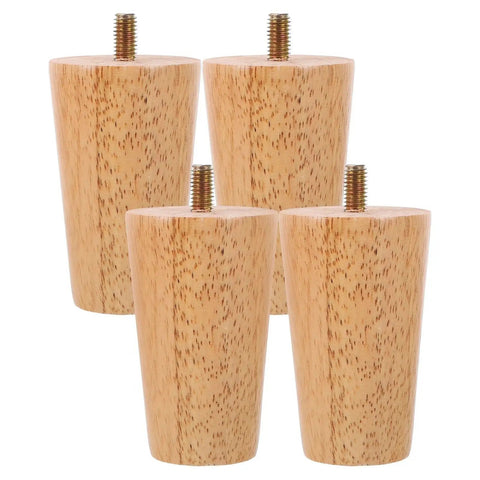 4 Pcs Solid Wood Furniture Legs Set For Cabinets And Sofas Easy Install Replacement Feet For Couch Dresser Bed Frame Quick Upgrades And Sustainable Reusable Wood Legs, angled view