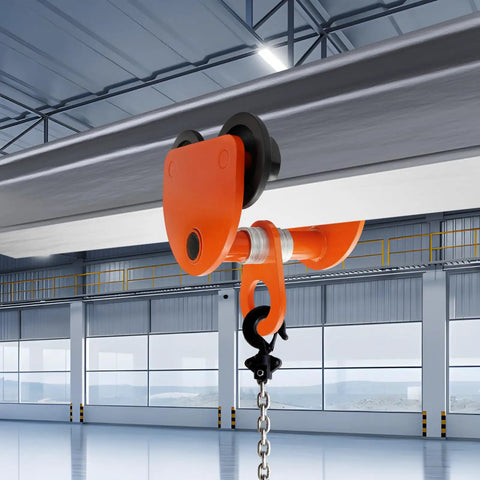 Heavy Duty 2 Ton I Beam Trolley Featuring Smooth Glide Rollers And Adjustable Overhead Crane Cart For Garage Hoists Badass Heavy Lifter Built Rock Solid And Ready For The Daily Grind On Straight Or Curved Beams