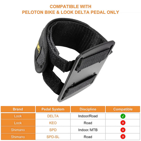 Toe Clip Straps For Peloton Bike Adjustable Metal Pedal Adapters With Compatibility Chart