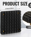 Heavy Duty Square Rubber Lift Arm Pads Set Four With Sure Grip Cushioning For Two Post Auto Jack Stands Garage Blocks Bolt Up Kit For Everyday Mechanic Jobs, 4.75 inch size.