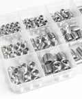 Beefy Stainless Steel Cup Point Set Screws Kit Hex Socket Assortment M3 M4 M5 M6 M8 M10 With 200 Pieces in Storage Case
