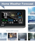 All In One WiFi Weather Station Kit With 7.5 Inch Color LCD Console And 7 In 1 Outdoor Sensor Array, IoT Enabled, 915 MHz display