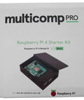 Kickstart Your Coding Hustle With This Dope Black Single Board Computer Bundle Offering Four Gigabyte Memory Hdmi Adapter And Ready To Run Development Tools, showing Raspberry Pi 4 Starter Kit in black case.