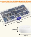 56 Piece Leather Hole Punch Set With Storage Case And Mat Includes Multiple Shapes For Belts