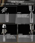 Steps to use the 27 Piece Screw Extractor Set With Three Eighth Inch Drive Pro Grade Heavy Duty Chrome Molybdenum Alloy Steel Bolt Remover Multi Spline Easy Out For Broken Bolts Screws Studs
