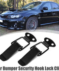 Heavy Duty Car Bumper Clips 4 Pack Quick Release Hasps displayed with black car background