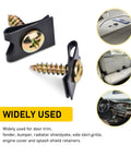 Close-up of 170 Piece Car Screw And U Clip Kit durable metal fasteners with car interior images