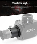M42x0.75 Female To 1.25 Inch Adapter With T-2 Threads attached to imaging flip mirror for astrophoto setups