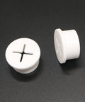 1 Inch Desk Grommet Set, 10 Pack Cable Hole Covers With Hole Saw, Easy Install For Office And Home Desks, White, Detachable Cover Design
