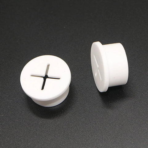 1 Inch Desk Grommet Set, 10 Pack Cable Hole Covers With Hole Saw, Easy Install For Office And Home Desks, White, Detachable Cover Design
