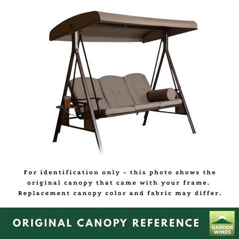 Original 3-person patio swing with canopy shown for reference; frame not included. Heavy Duty RipLock 350 Replacement Canopy Top Cover.