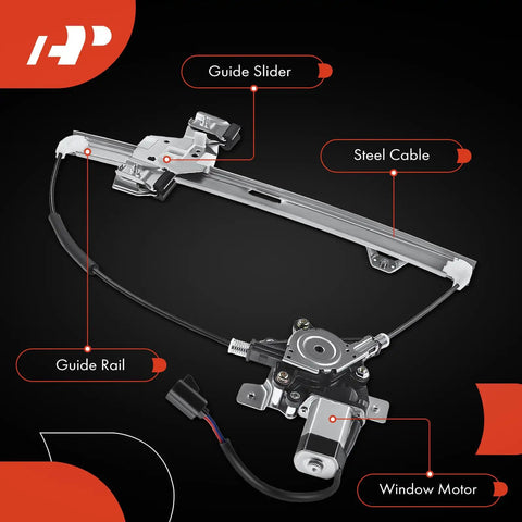 Power Window Regulator With Motor For Hummer H2 2003 2009 Rear Right Passenger Side OE Replacement Direct Fit 2 Pin Motor