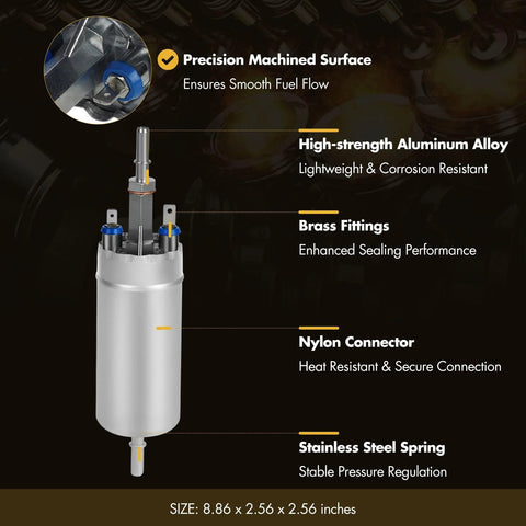 Beefed Up Electric Fuel Pump Replacement For BMW 528i 2.0L 2012 2013 2014 2015 2016, BMW 535i 3.0L 2011 2012 2013 2014 2015 2016