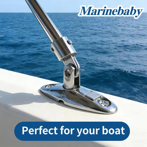 Boat Bimini Top Swivel Hinge 316 Stainless Steel Deck Side Mount Quick Release Hinge With 360 Degree Rotation on boat deck