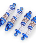 Beefed-Up Full Aluminum Oil Shocks Kit For 1/18 Scale RC Trucks 4 Pc Set Upgraded Replacement Parts Compatible With 18858 18859 18859A And 18868 Blue Finish