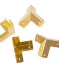 Top Shelf Solid Brass Corner Protectors Set Of Four With Slick Antiqued Finish For Furniture Edges Jewelry Boxes And Storage Cases Deliver Badass Durability On Any DIY Project