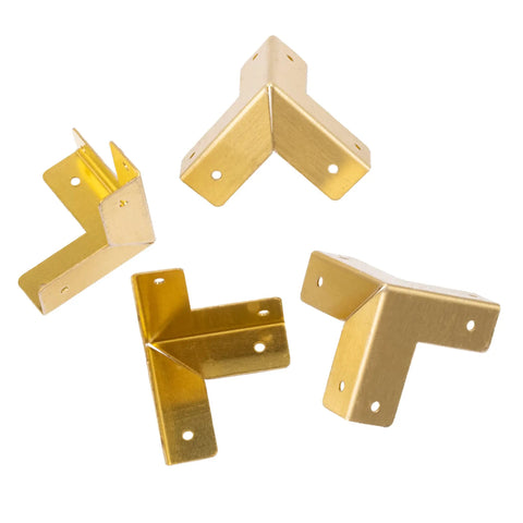 Top Shelf Solid Brass Corner Protectors Set Of Four With Slick Antiqued Finish For Furniture Edges Jewelry Boxes And Storage Cases Deliver Badass Durability On Any DIY Project