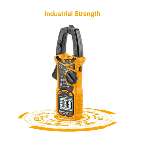 Auto Ranging Digital Clamp Meter With TRMS 6000 Counts For Measuring AC DC Voltage And Current Resistance Capacitance Diode Test Temperature Frequency Duty Cycle And More Pro Grade Gear