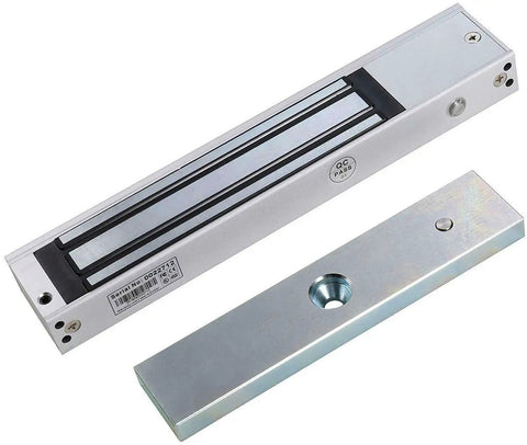 2.4GHz WiFi Remote Access Control System With 600Lb Magnetic Door Lock Kit shown with metal components for secure entry.