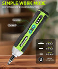 Cordless 3.7V Screwdriver Set With Three Torque Settings 300 RPM 5 Nm Max Torque LED Light USB C Charging Cable and 26 Piece Kit