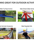 Uses of 16mm Climbing Slings Set Three Pack In Red 24 Inch 60 Cm 48 Inch 120 Cm 71 Inch 180 Cm 95 Inch 240 Cm for outdoor activities