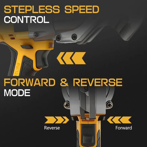 Cordless Metal Shear For Sheet Metal And More, Heavy Duty Brushless Electric Cutter Compatible With DeWalt 20V Max Batteries featuring stepless speed control and forward & reverse mode.