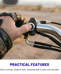 Heavy Duty Seven Eighths Inch Motorcycle Handlebar Switch Delivering A Badass Build With Polished Aluminum Alloy Controls in use.