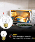40 Watt G45 Oven Light Bulb Pack Of 5 With E26 Base 120V 330 Lumens High Temperature Appliance Bulb Replacement For Oven Stove Microwave Refrigerator Easy Install in kitchen setting