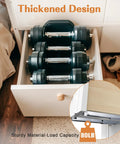 Drawer with 1 Pair 21 Inch Undermount Drawer Slides With Full Extension Hidden Rails Soft Close Bottom Mount showing 80 lb load capacity.