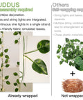 Comparison of wrapped vs self-wrapping Vine With Fairy Lights Battery Operated 33Ft 100 LED Pothos String Lights