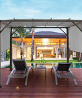 Waterproof Pergola Shade Cover For Outdoor Patio Replacement Canopy Top With Grommets Universal Fit Black 4.8x2.4m over patio